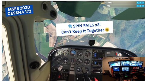 💀🌀 Tried to Spin a Cessna 172… Failed 3 Times! ✈️ MSFS Total Noob Emergency Practice