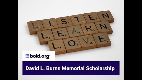 Win $3000, When you apply for David L. Burns Memorial Scholarship essay. Follow us on Rumble now.