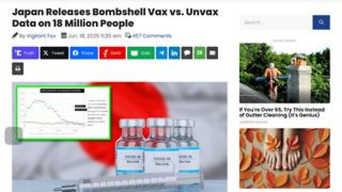 Japan Releases Bombshell Vax vs. Unvax Data on 18 Million People