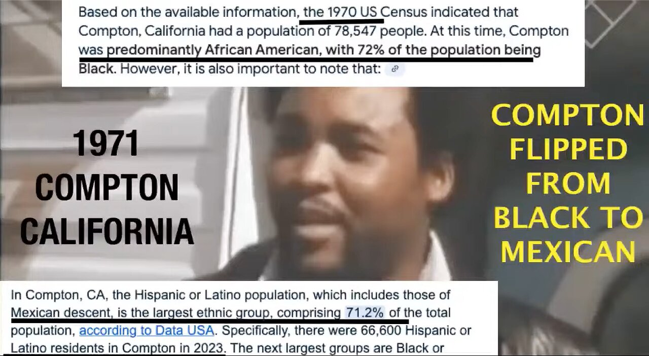 BLACK FLIGHT : 1970 COMPTON WAS 70% BLACK AND TODAY COMPTON IS 70% LATINO _ DOCUMENTARY REVIEW