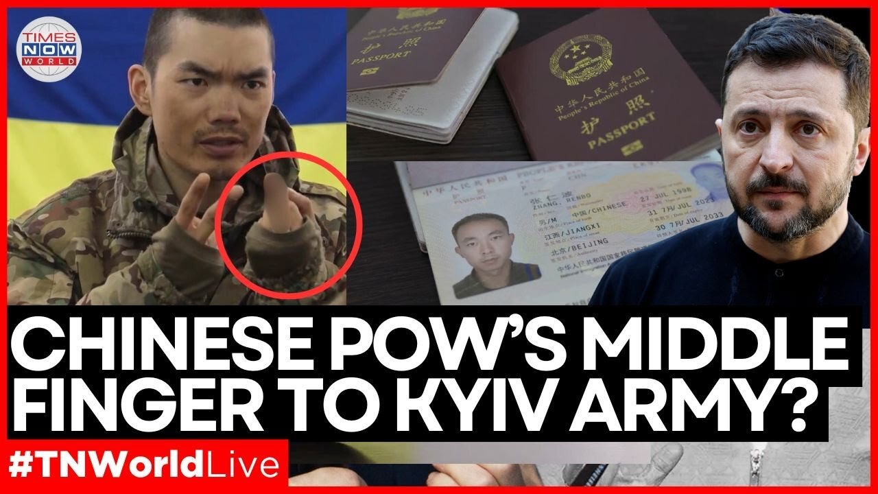 LIVE | Chinese Soldier Shows Unintentional Middle Finger During Ukraine Army Interrogation!