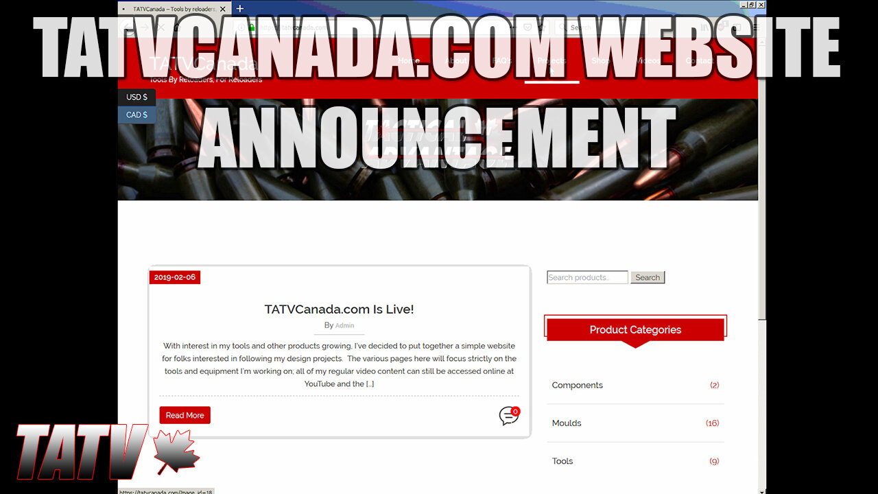 TATVCanada.com Website & Shop Announcement