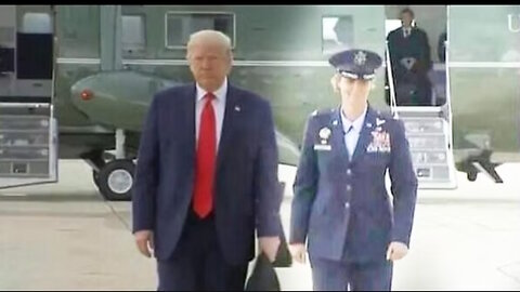 Q shows us Trump with Kennedy JFK Jr and Carolyn. Marine One