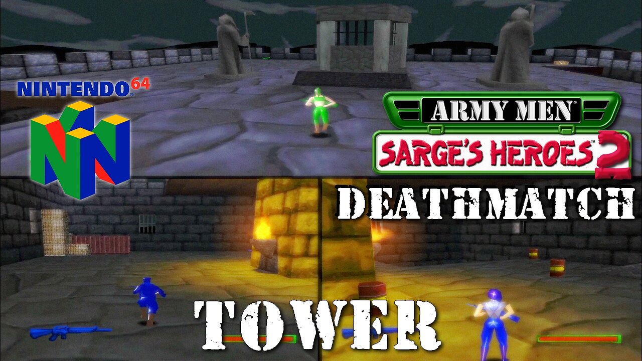 Army Men: Sarge's Heroes 2 - Multiplayer Deathmatch - Tower - Nintendo 64 (N64)