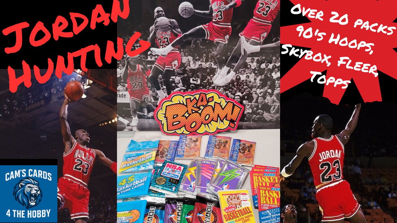 Jordan Hunting Over 20 packs of Hoops Skybox Fleer Topps