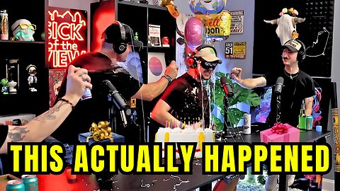Birthday Surprise Gone WRONG?! Blindfolded & BLASTED with Silly String During the Podcast 🎂😵