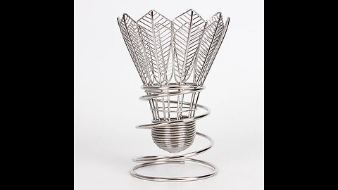 Stainless Steel Badminton Shaped Pen Holder, for Home, Office & Gift