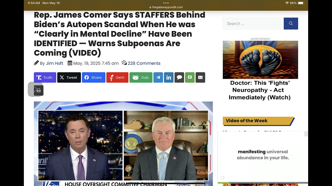 Rep. James Comer Says STAFFERS Behind Biden’s Autopen Scandal