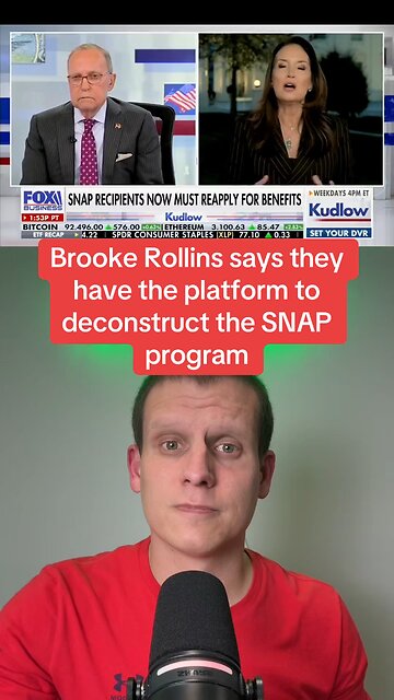 Brooke Rollins says they have the platform to deconstruct the SNAP program.