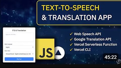 🌐 TTS & Translator App | Serverless, Google Translate, & Web Speech API 🚀