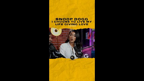 @snoopdogg I choose to live my life giving love 🫶🏽. #snoopdogg 🎥 @its.giving.podcast