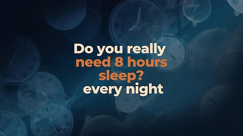 Do you really Need 8 hour of sleep every night?? Body Stuff With Dr. Jen Gunter..