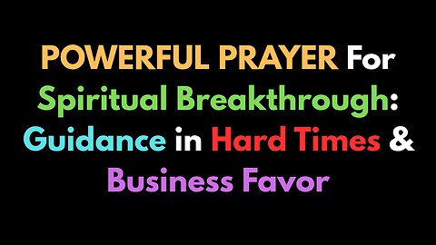 Prayers for Purity, Direction, and Business Success | Overcoming Lust & Embracing God’s Promises