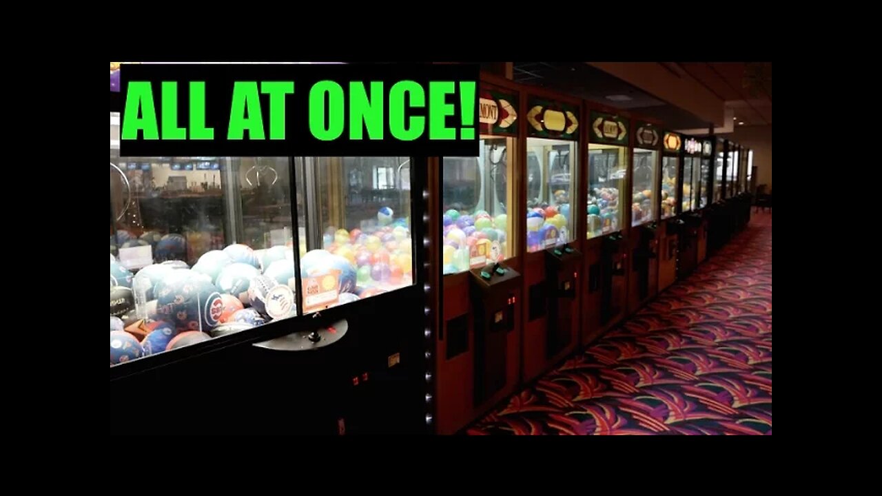 PLAYING 10 CLAW MACHINES AT ONCE!