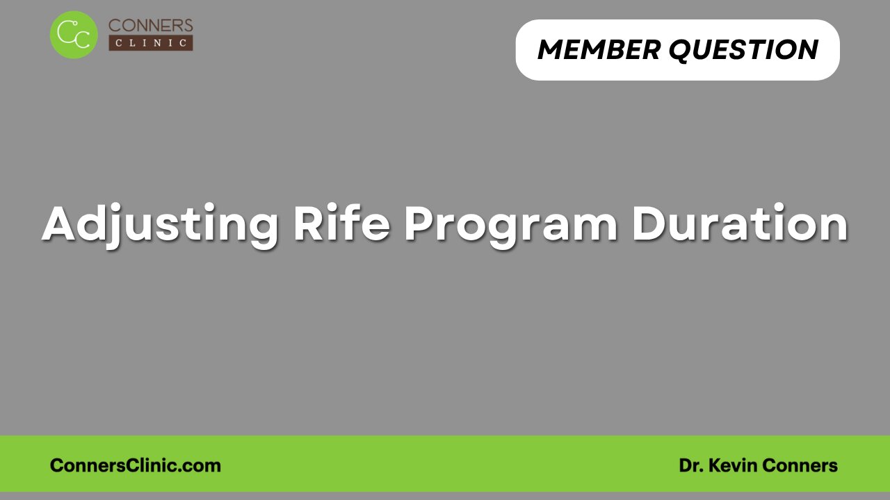 Adjusting Rife Program Duration