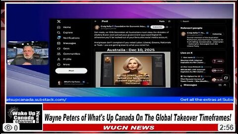 WUCN-Epi#299.5 - Wayne Peters of What's Up Canada On The Global Takeover Timeframes!