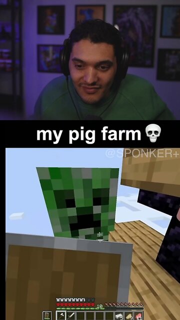 the best pig farm #minecraft #pigs #minecraftshorts