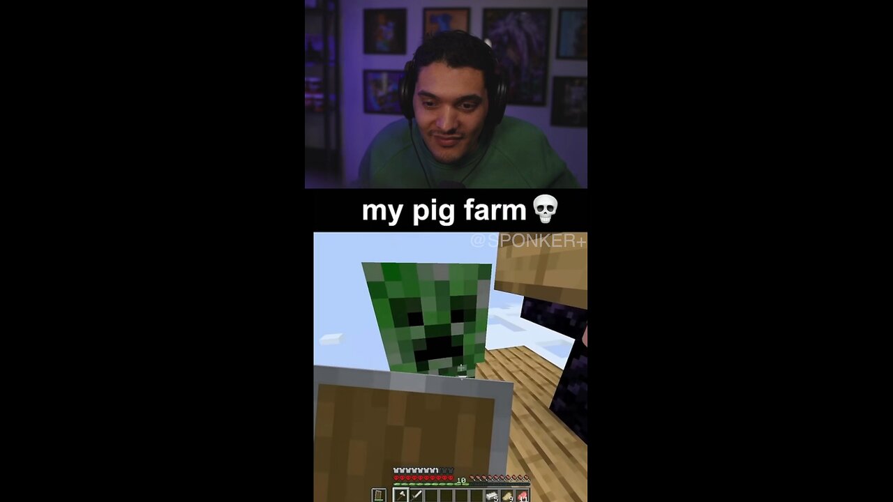 the best pig farm #minecraft #pigs #minecraftshorts
