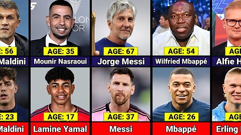 Age COMPARISON FAMOUS Footballers And Their Father