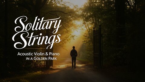 Solitary Strings - Acoustic Violin & Piano in a Golden Forest Park | Relaxing Instrumental Music