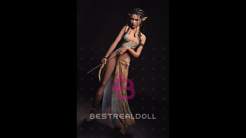 Sia Black Skinned Elf Angel Sex Doll（D Cup） -Silicone Head TPE Body