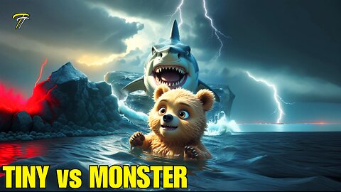 Tiny Bear vs Giant Shark – You Won’t Believe Who Saved Him! #BabyBear