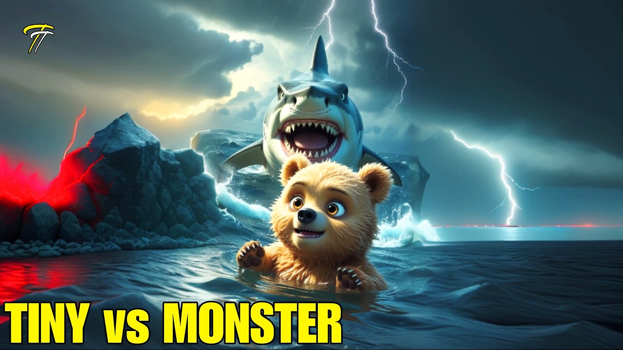 Tiny Bear vs Giant Shark – You Won’t Believe Who Saved Him! #BabyBear