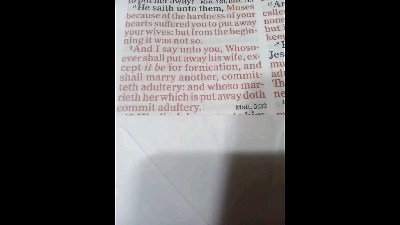 Matthew 5:31-32, Mathew 19:8-9