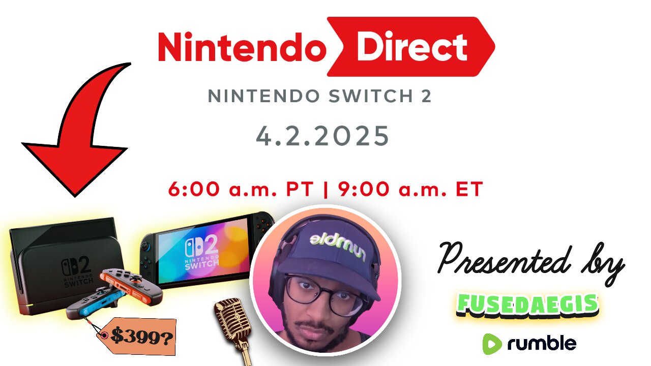 Switch 2 Nintendo Direct #1 🔴 LIVE 4.2.2025 | FusedAegis Presents