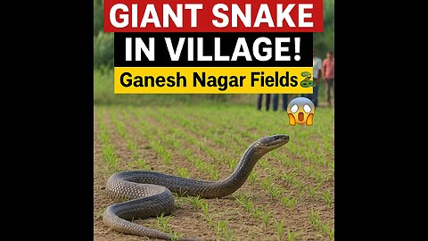 "Giant Snake Discovered in Ganesh Nagar Fields – Villagers Terrified!" 🐍😬