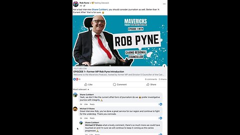 Rob Pyne criticises A Current Affair then ignores Shane Cuthbert caught lying to ACA