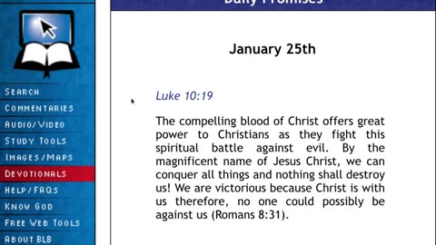 BLB Daily Promises January 25