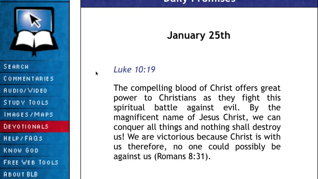 BLB Daily Promises January 25