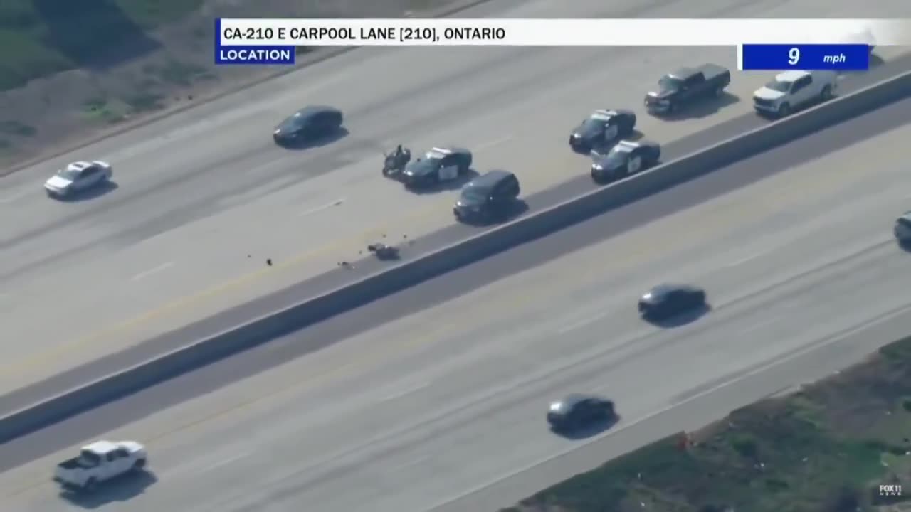 Police chase suspect on motorcycle airlifted to hospital after being struck by vehicle