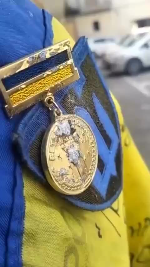 Ukrainian Soldier Got a Medal — Slightly Worn at the Edges
