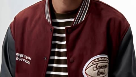 Varsity Jacket That Makes Red Unstoppable