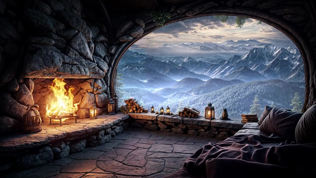 caves in winter