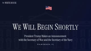 President Trump Makes an Announcement with the Secretary of War and the Secretary of the Navy