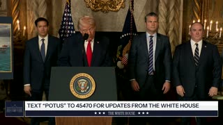 President Trump Makes an Announcement with the Secretary of War and the Secretary of the Navy