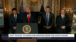 President Trump Makes an Announcement with the Secretary of War and the Secretary of the Navy