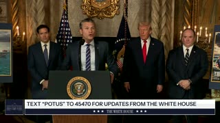 President Trump Makes an Announcement with the Secretary of War and the Secretary of the Navy