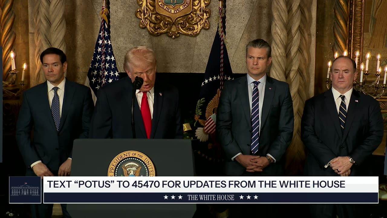 President Trump Makes an Announcement with the Secretary of War and the Secretary of the Navy