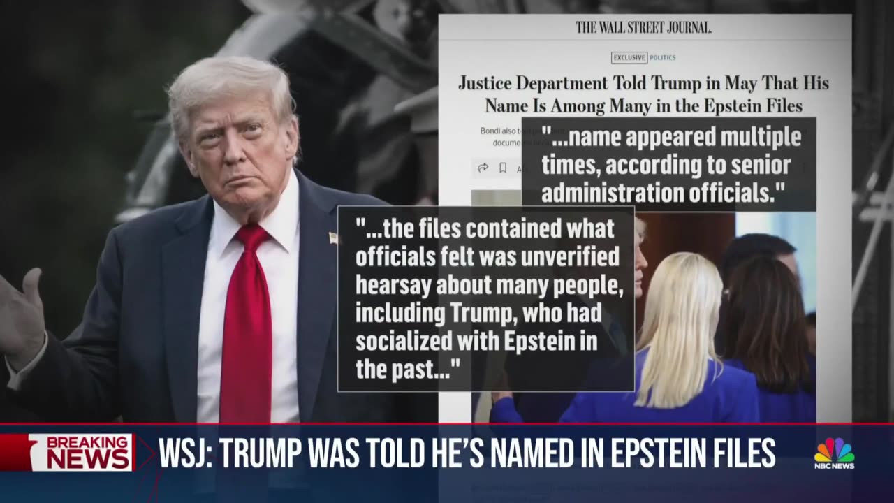 WSJ: Trump was told he’s named in Epstein files