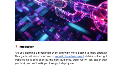 Don't Miss Out! Learn How to Submit Your Blockchain Event (Free PDF)