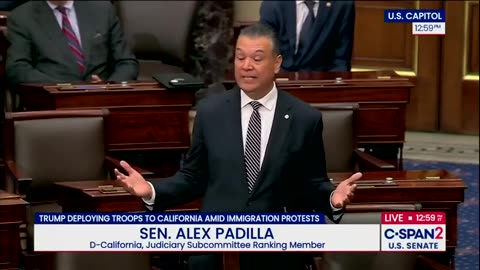 Sen. Padilla pretends to cry after being detained for chimping out at DHS press conference