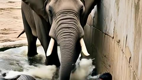 HEROIC ELEPHANT RESCUES CHILD FROM CROCODILES IN ZOO!