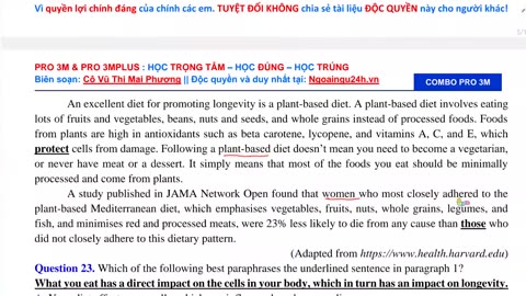 Phát triển đề thi minh họa THPT 2025 Đề số 06