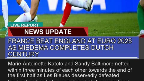 France Beat England at Euro as Miedema Comple