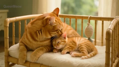 Mama Cat Trims Fur on the Farm and Makes Tiger Hat For Kittens At Home 🐾🧶🎩