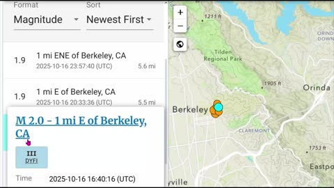 Earthquake Near UC Berkeley, Aftershocks: M3.1 Shakes Bay Area Before ShakeOut Drill